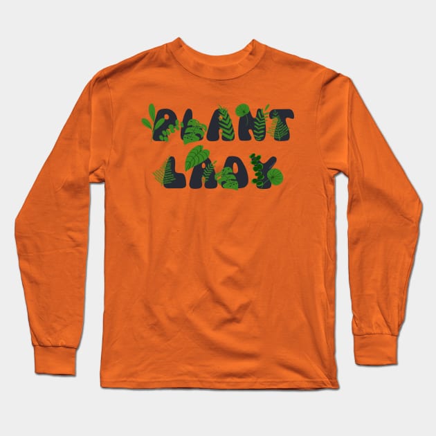 Plant Lady 3 Long Sleeve T-Shirt by Veronica Morales Designer